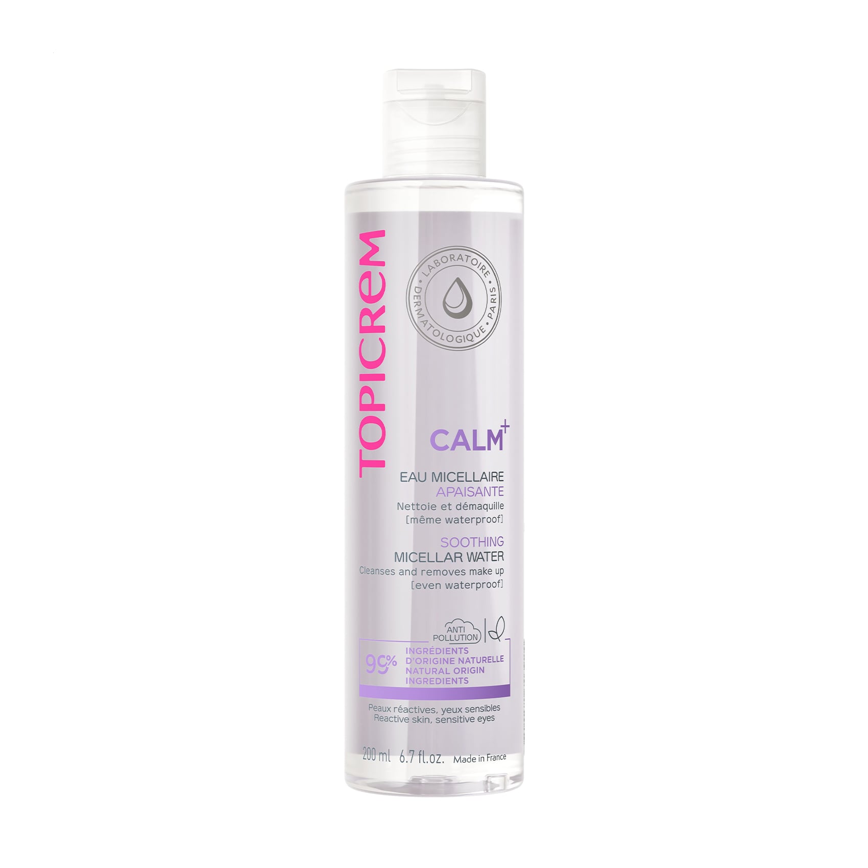 Заспокійлива міцелярна вода для зняття макіяжу Topicrem Calm+ Soothing Micellar Water, 200 мл